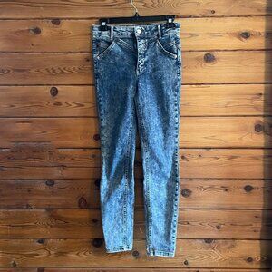 FREE PEOPLE jeans Riley high rise skinny acid wash | size 27